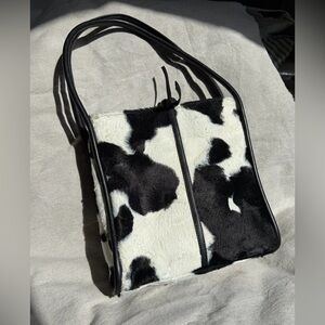 Black and White Cow Print Bag